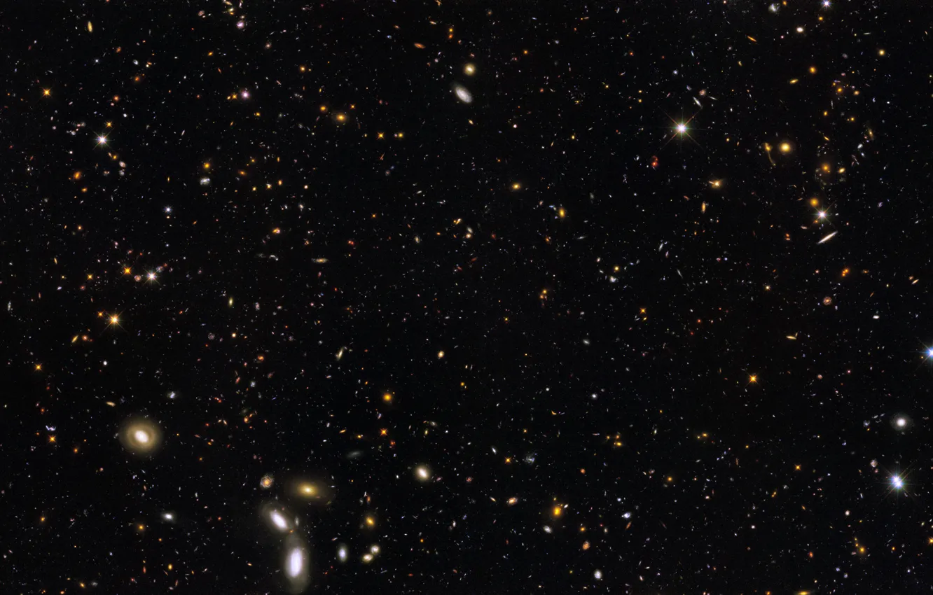 Wallpaper Hubble, The universe, Galaxy, NASA, Galaxies Hubble Ultra Deep  Field Partial, 12 billion light years images for desktop, section космос -  download
