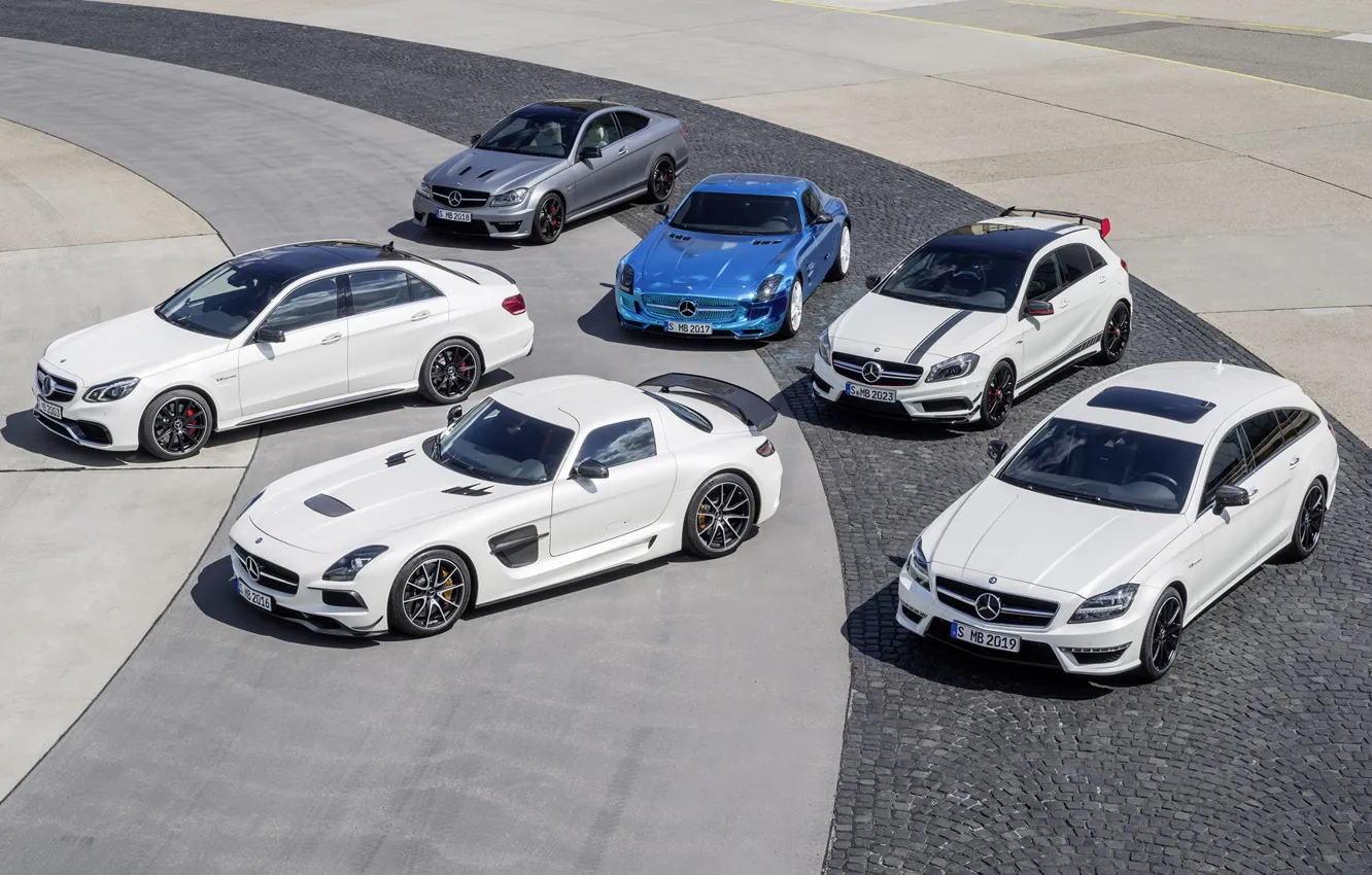 Photo wallpaper Mercedes-Benz, cars, AMG, series, lineup