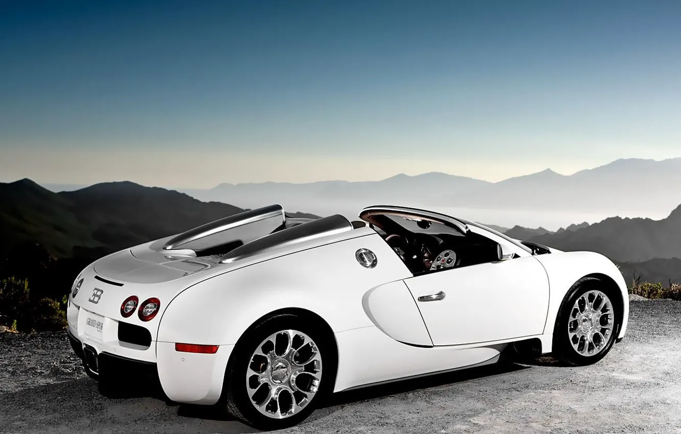Photo wallpaper white, Bugatti, Bugatti, Veyron